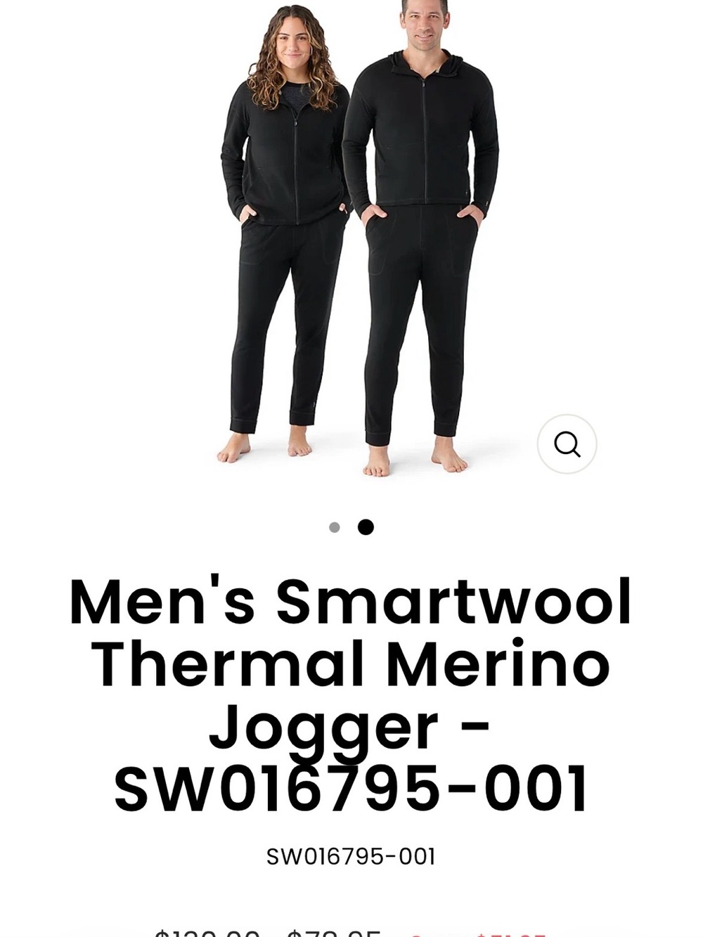 Smartwool Men's Black Thermal Merino Joggers